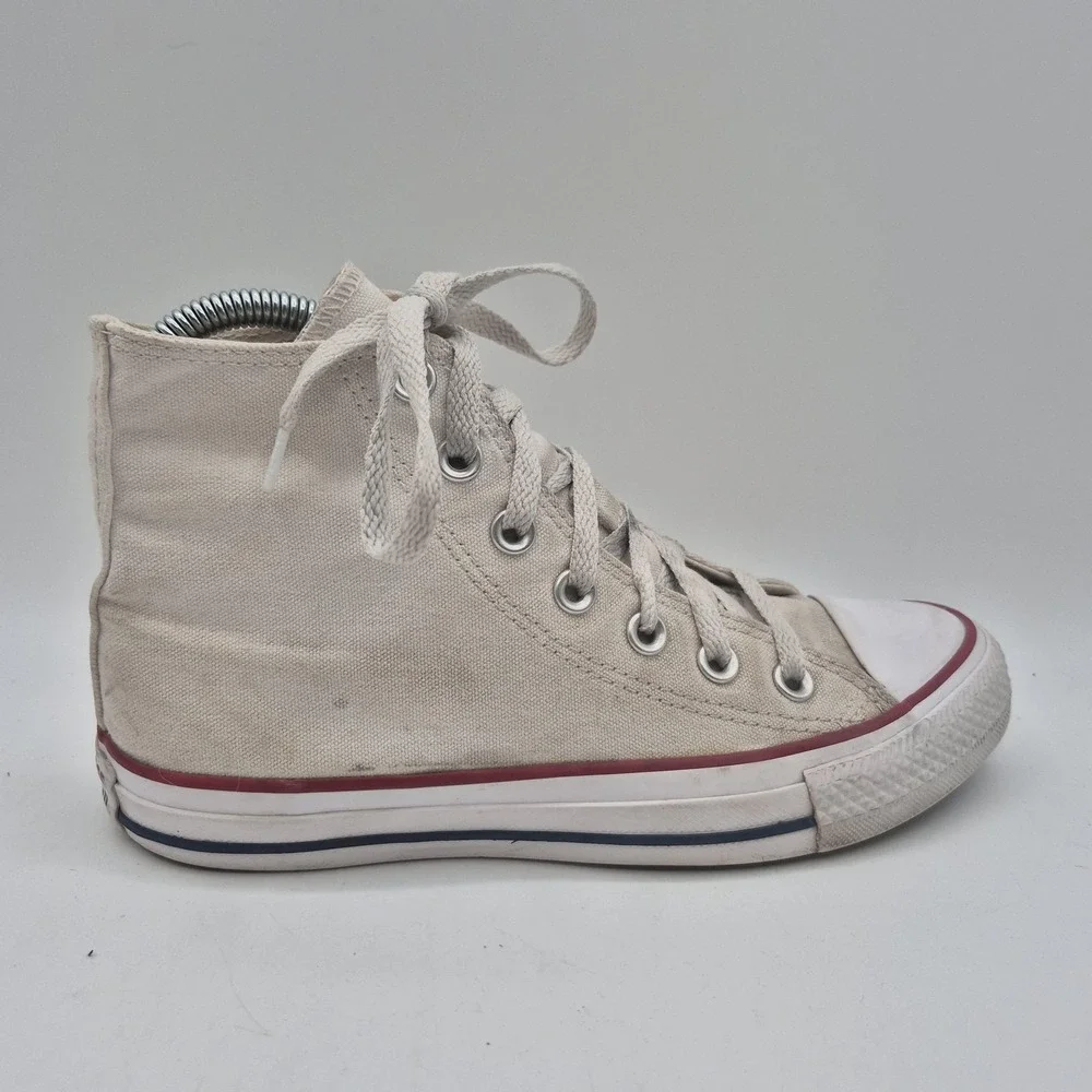Converse Shoes Mens Size 4‎ Beige Chuck Taylor All Star High Top Canvas Sneakers - Picture 5 of 13